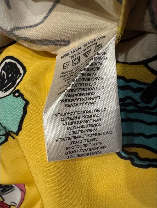 Peanuts Yellow Snoopy Print Casual T-Shirt Dress 2XL - Image 4