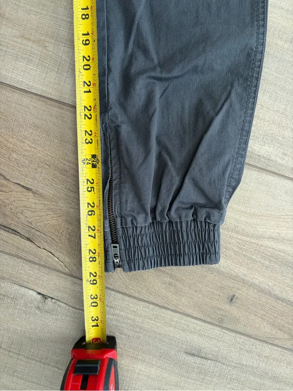 Pact Organic Cotton Side Ankle Zip Casual Utility Joggers Dark Grey Small - Image 9