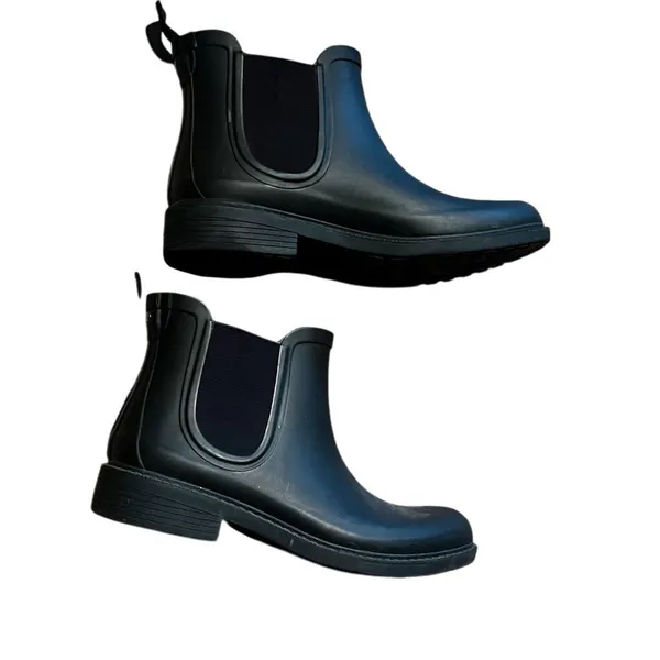 Madewell Women's Black Chelsea Rain Boots Size 7 Waterproof Casual - Image 10