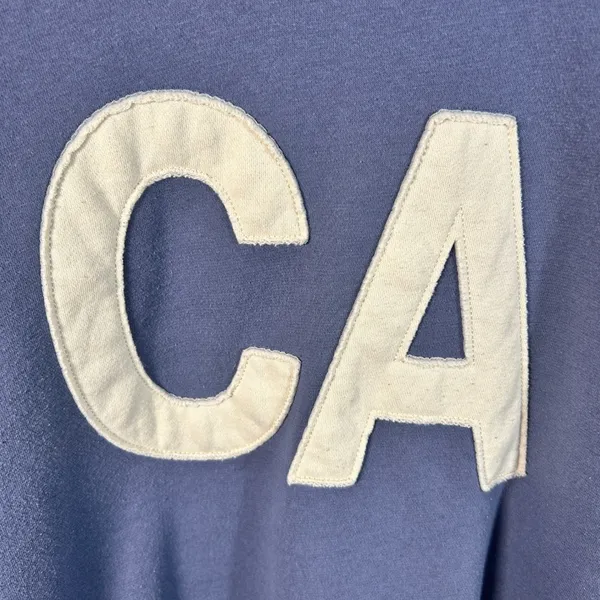 State of Mine Blue Cotton Blend CA Patch California Oversized Sweatshirt XL - Image 2