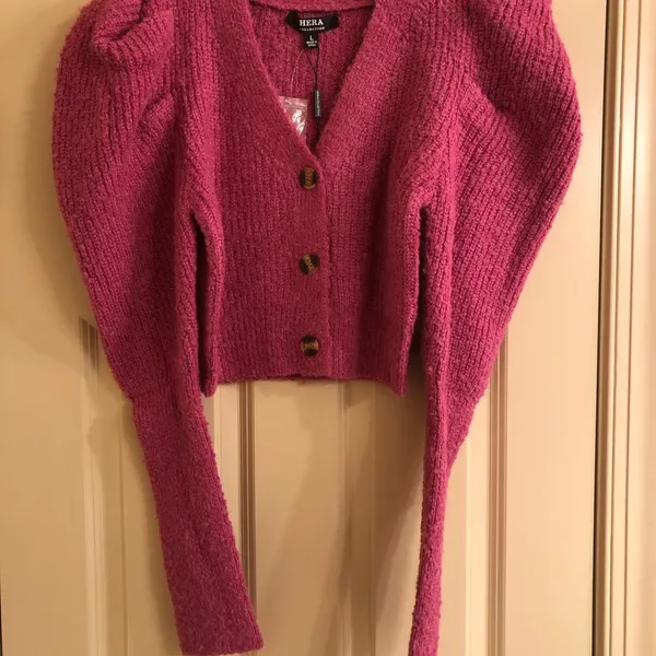 Puffed Sleeve Sweater Size L - Image 2
