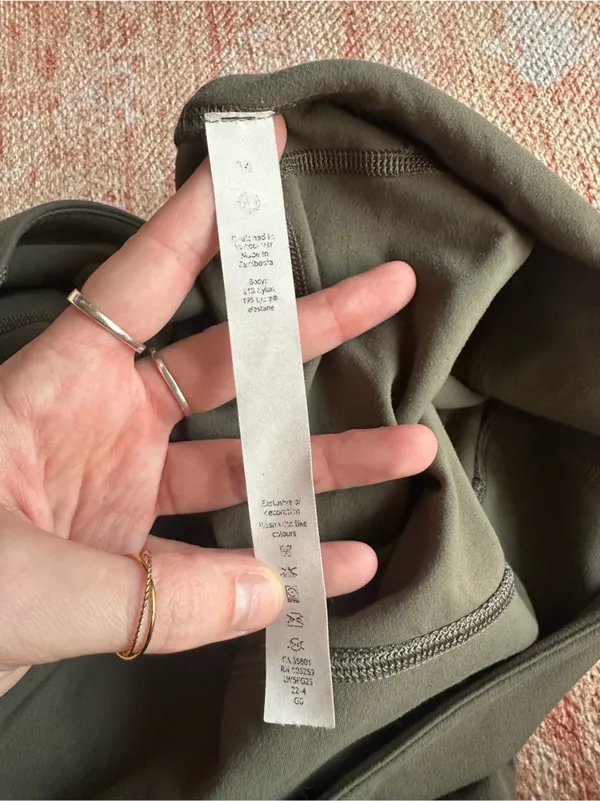 Lululemon super high rise flare groove pant army green sage W5F2GS size 14 - Image 4