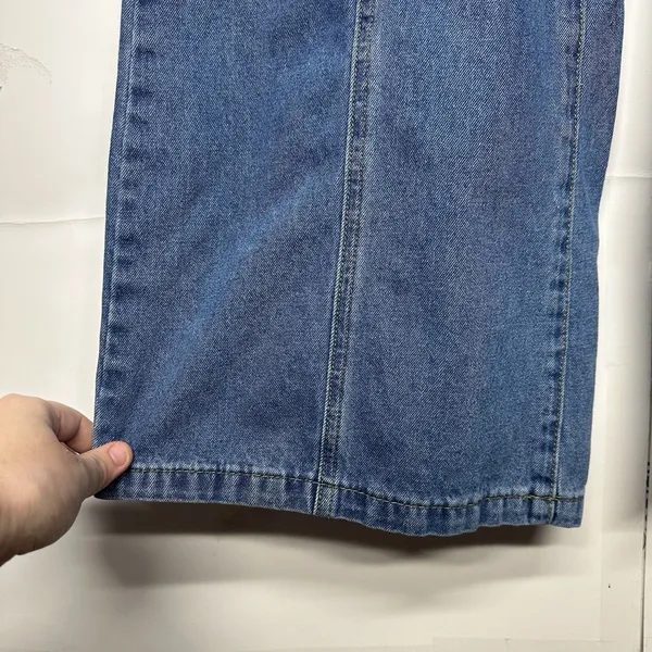 Edikted Women’s Wide Leg Jeans Size L Blue Denim 33x31 High Rise - Image 2