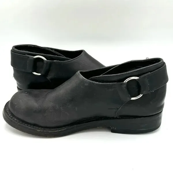 NANA Vintage Late 80s Early 90s Black Leather Single Buckle Shoes Size UK 4 US 6 - Image 5
