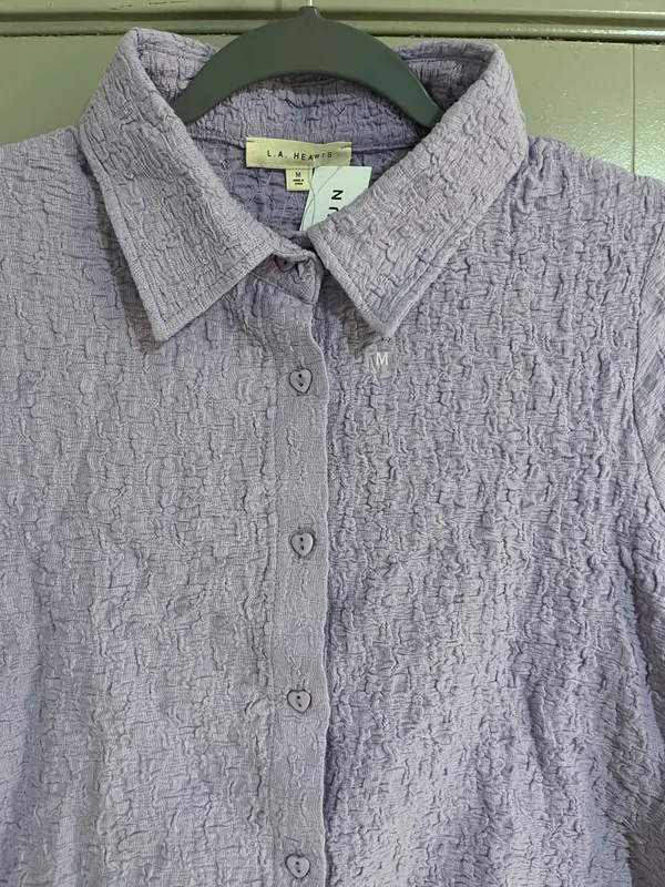 Button Up Crop Shirt - Image 4