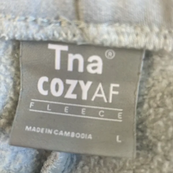 TNA Soft Blue Fleece Joggers - Image 5