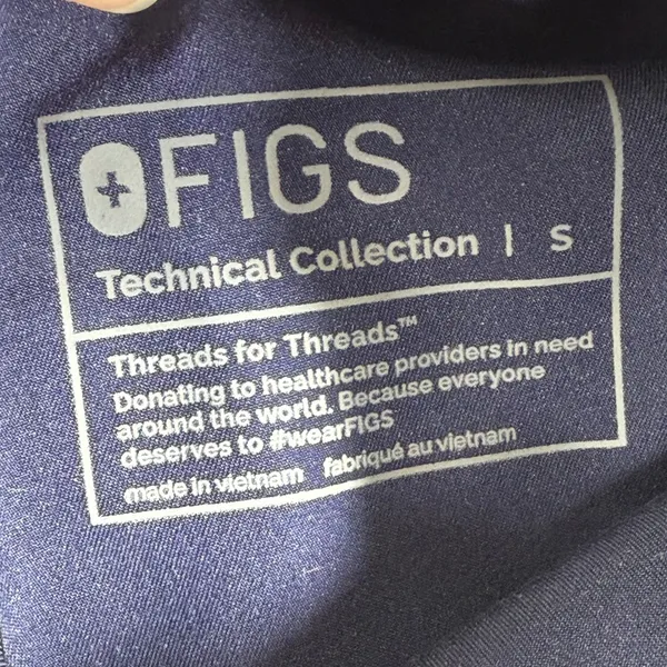 FIGS HW Zamora High Rise Jogger Scrub Pants Navy Blue Small W22SW2012 Technical - Image 6