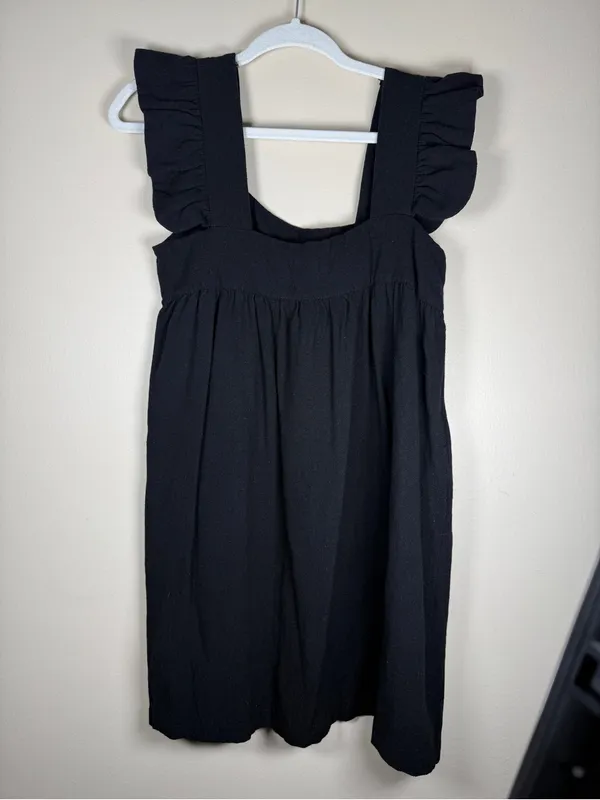 Pomander Place Tuckernuck Black Hazel Flutter Sleeve Dress Black Small - Image 9