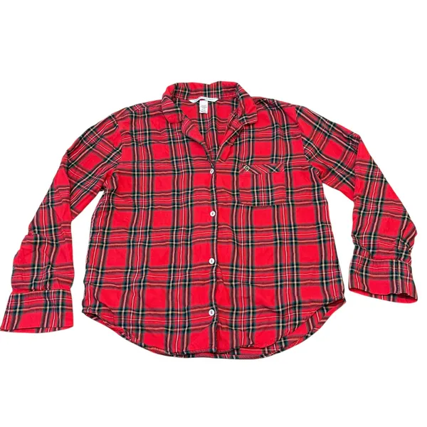 Victoria's Secret Red Plaid Pajama Set Sleepwear Women's Size‎ S - Image 3