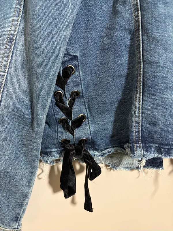 Maurice’s Denim Jean Jacket with side ties - Image 3