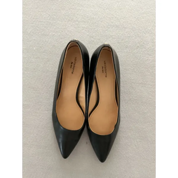 Liz Claiborne Pumps 10M Black Flex Form Pointed Toe Kitten Heels - Image 2