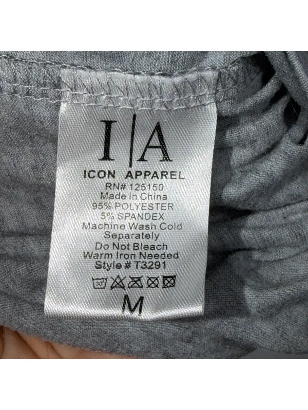 Icon Apparel Women’s M Gray Button Front Babydoll Top - Image 5
