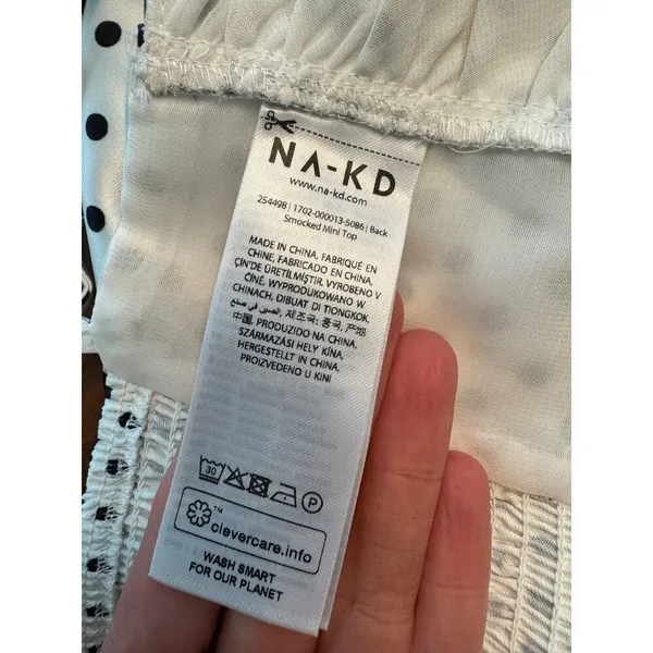 NA-KD Back Smocked Mini Top size 8 - Image 6