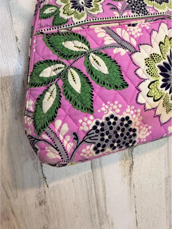 Vera Bradley Womens OS Viva La Vera Pink Green Floral Quilted Frame Satchel Bag - Image 11