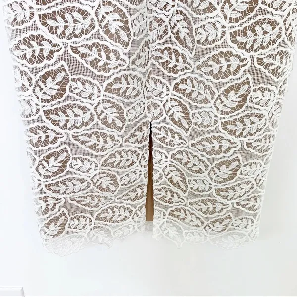 NWT DRESS THE POPULATION Tegan Lace Midi Dress White Size XS - Image 11