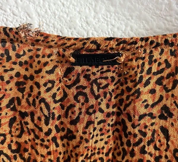 NWT Billabong Spring Romance Leopard Print Wrap Dress Long Sleeve Medium - Image 7