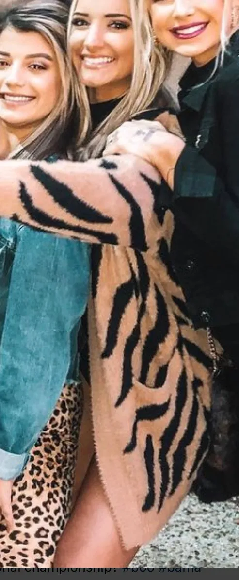 Forever 21 Tiger Print Cardigan Sweater - Image 3