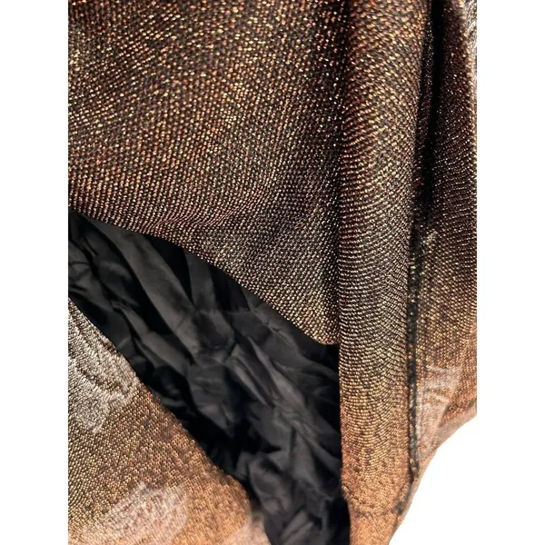 After Dark Copper Brown With Copper Specks Floral Size 16 Sleeveless Note Flaw - Image 6
