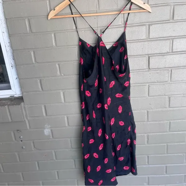 Vintage 100% Silk Hugs & Kisses Chemise Nightgown Slip Gown Nightie Lingerie M - Image 3