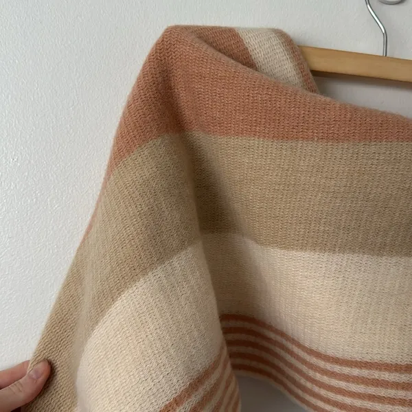 NWT Free People Striped Tan and Pink Scarf - Image 6
