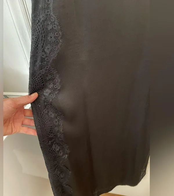 Evil Twin, Black Silk dress, XS - Image 4