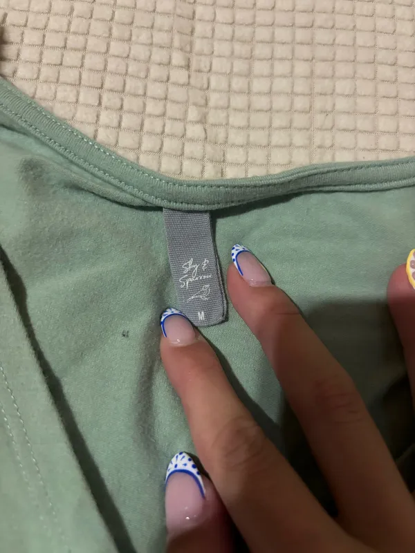 dry goods cropped top green - Image 2