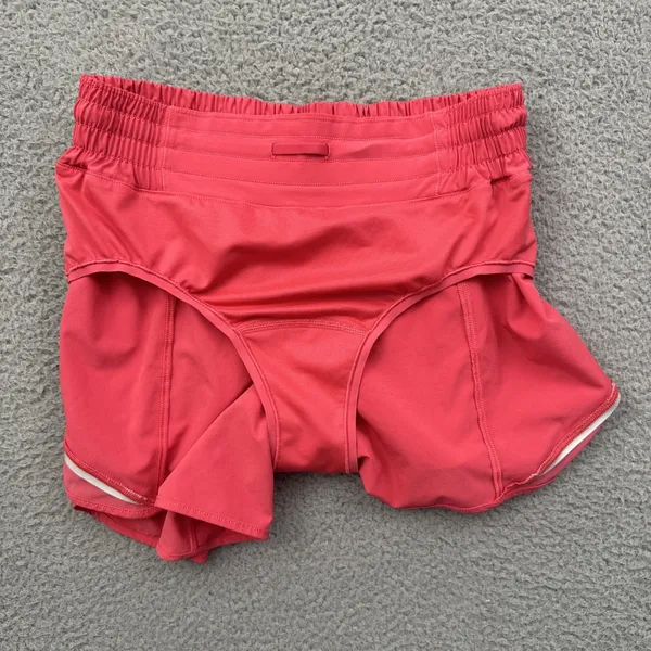 Lululemon Hotty Hot Shorts High Rise 4" Glaze Pink Athletic Athleisure Women's 6 - Image 3