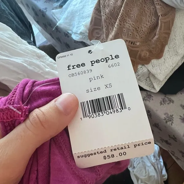 pink free people tank top NWT - Image 6