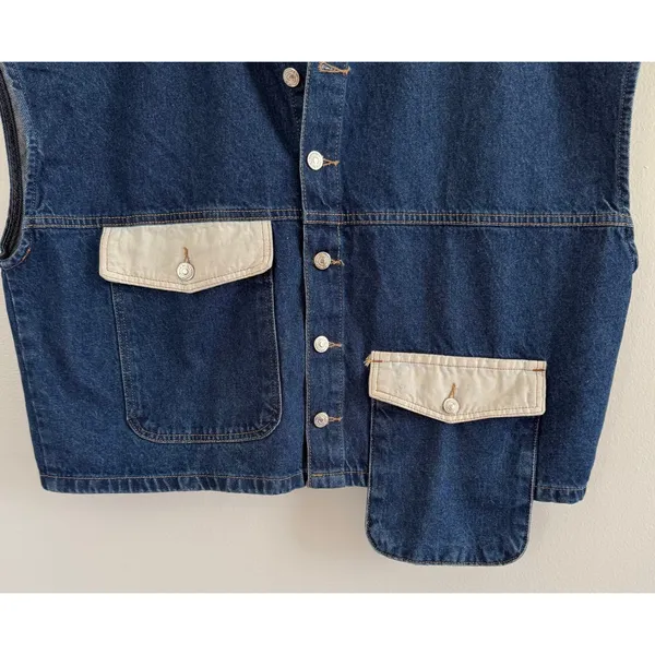Touche Prieve Women's Pocket Detailed 100% Cotton‎ Denim Vest Size 1 (Small) NWT - Image 7