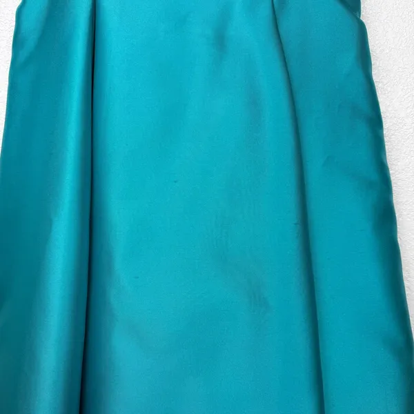 Adrianna Papell Teal Strapless Pleated Midi Dress Evening Formal‎ - Image 2