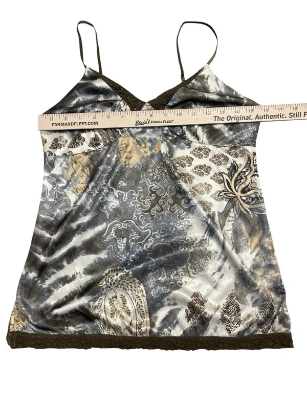 Xhilaration Goblincore Fairy Y2K Crochet Trim Satin Cami Tank Top Vampire Diaries Coquette - Image 4