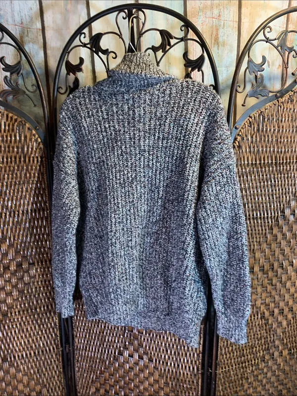 aerie Gray Half-Zip Sweater size M - Image 6