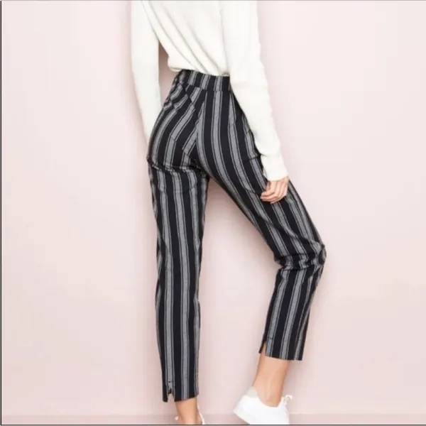 Brandy Melville | high rise trouser pant stripe - Image 2