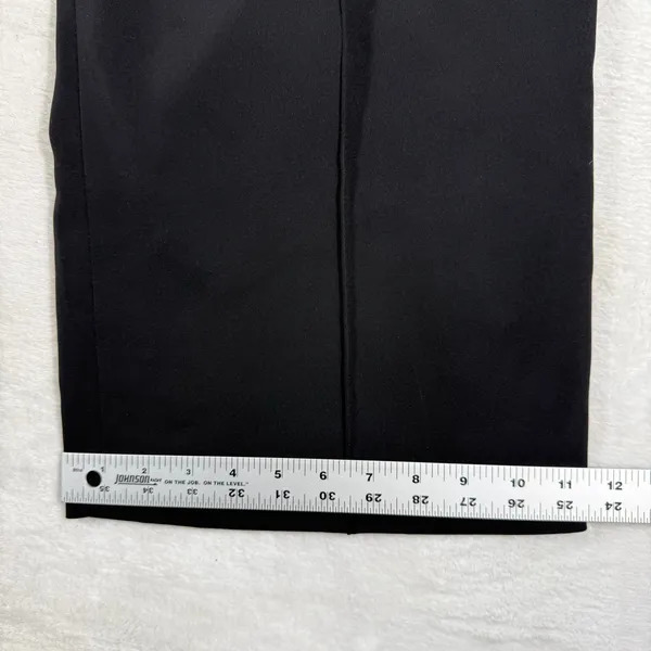 Uniqlo Womens Wide Leg Pintuck Pants Black High Rise Elastic Waist Size M - Image 6