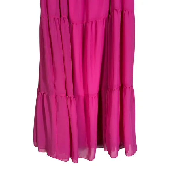 Haptics Womens Boho Tiered Maxi Skirt Size M Pink Festival Summer Romantic - Image 4