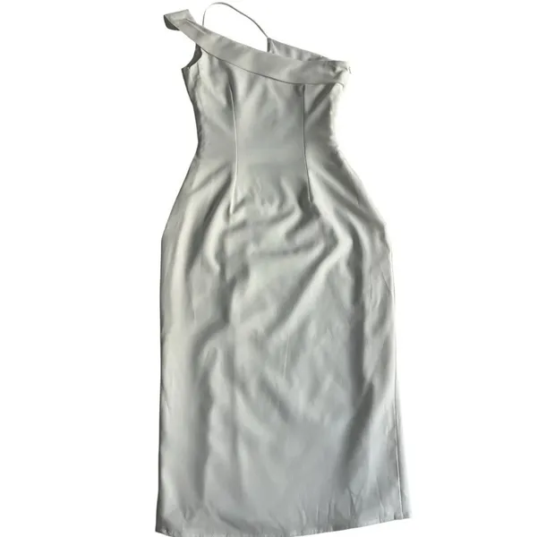 Revolve Superdown Jillian White Asymmetric Cutout Midi Dress XS Minimalist Chic - Image 3