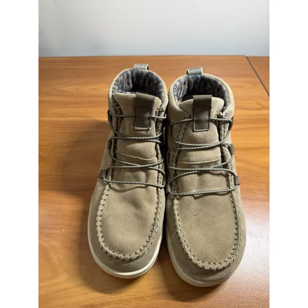 Hey Dude Women's Eloise Suede Chestnut Brown Moccasin Boots 11 US - Image 2