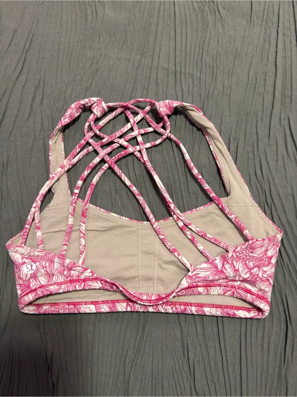 lululemon athletica Pink Floral Strappy Sports Bra - Image 2
