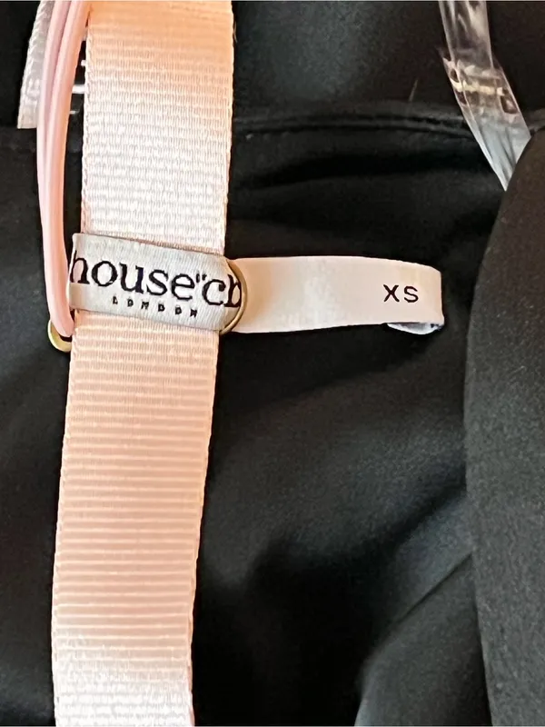 House of CB Kara Black Satin Mini Dress XS Bustier Fit & Flare NWT - Image 11