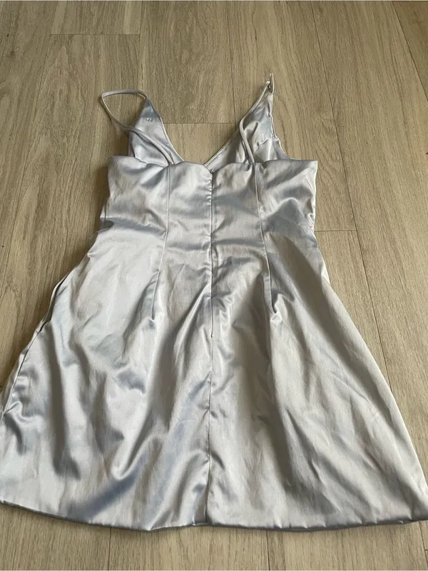 Satin Slip Dress Blue Size M - Image 2