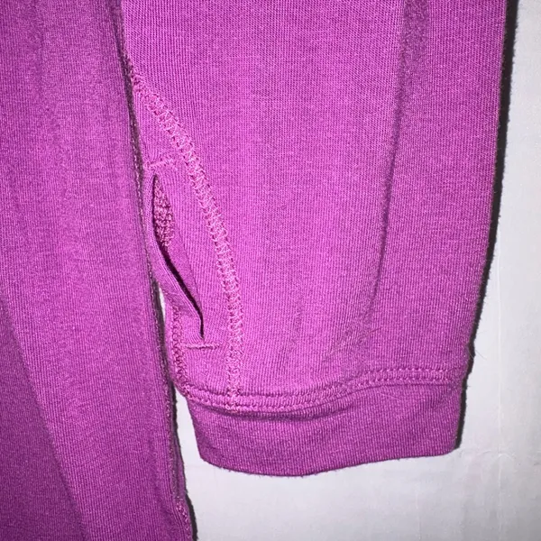 Free Fly Womens Bamboo Performance Long Sleeve Top Purple Raglan Thumbhole Small - Image 4