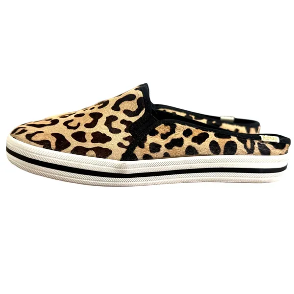 Keds for Kate Spade Slip On Shoes Size 7.5 Mules Leopard Print Sneakers - Image 3