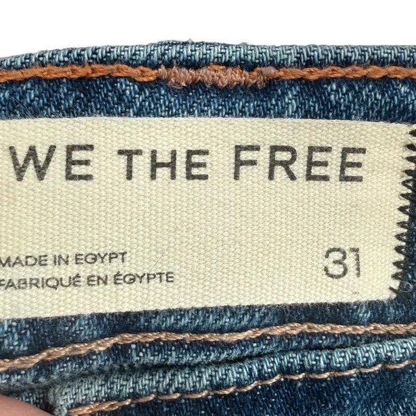 Free People Women's Tinsley Baggy High‎ Rise Jeans Hazey Blue Denim Size 31 Boho - Image 3