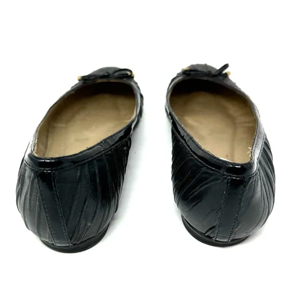 fs/ny Size 6 Flats Black Ballet Slip on Bow Tie Solid Casual Everyday‎ Basic - Image 4