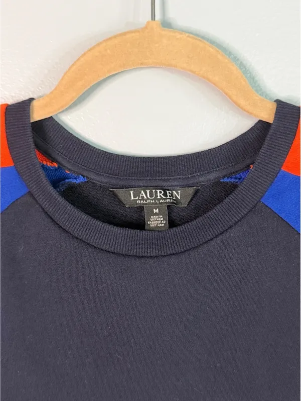 Lauren Ralph Lauren Colorblock LRL Logo Sweatshirt Size M - Image 2