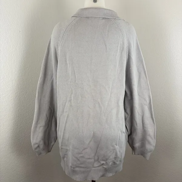 Free People Free-est Drea oversized gray polo collar sweater - Image 6