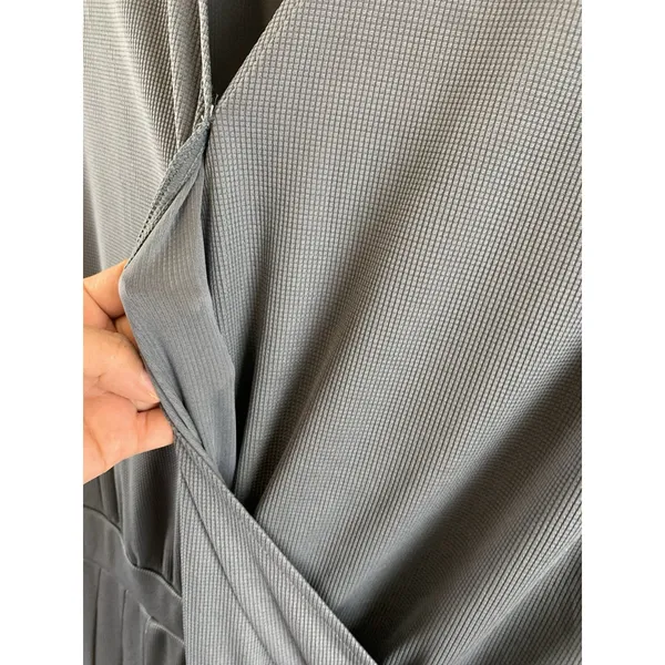 Halara Women’s Gray V-Neck Sleeveless Wide Leg Jumpsuit Size Large New - Image 13