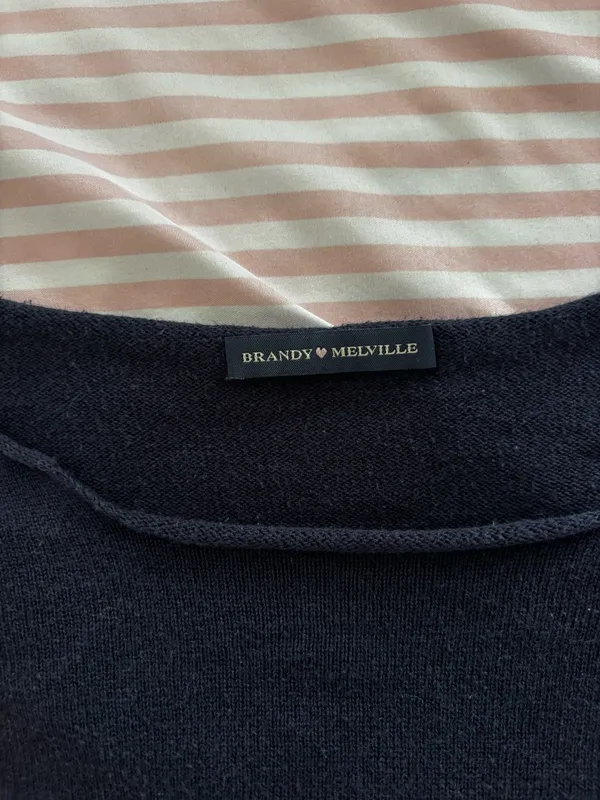 Brandy Melville Navy Sweater - Image 3