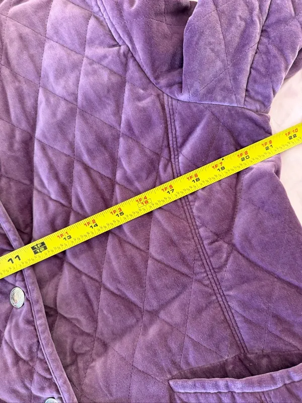 Coach Purple velvet coach jacket Size L - Image 3