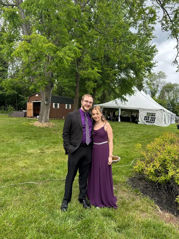 Kennedy Blue Azazie Bridesmaid Dress eggplant - Image 3